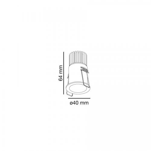 FARO - FOX LED White recessed 5W 2700K Ref.02101001