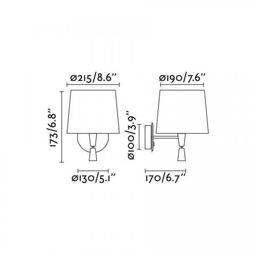 FARO -  wall lamp  CONGA 64307-03  E27, 15W