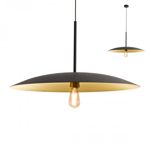 REDO GROUP - pendant luminaire  CYMBAL 01-1744 SU E27 D730 SANDED BLACK/GOLD INSIDE