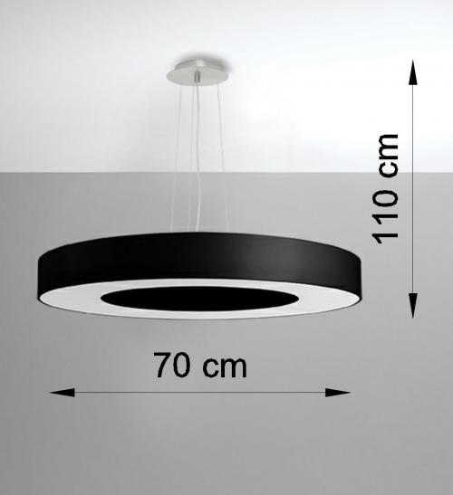 SOLLUX - Pendant lamp SATURNO SLIM 70 6x60W SL.0754