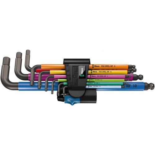 WERA - 950/9 Hex-Plus Multicolour HF 1 L-key set, metric, BlackLaser, with holding function 05022210001