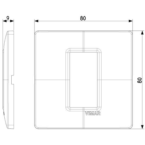 VIMAR - 14641.04 - Plate 1M techn. cream