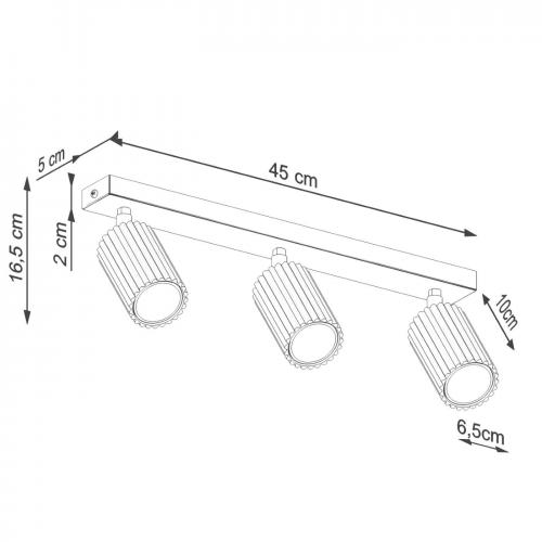 SOLLUX - Зелен спот KARBON 3L 3хGU10 3х10W IP20 SL.1619