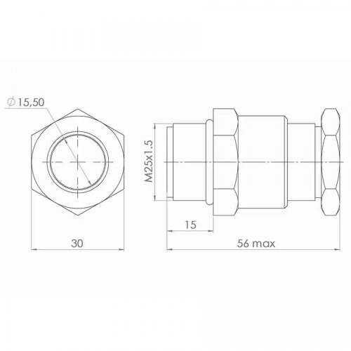 ATRA - Explosion-proof cable entry 1425 CENT A1 M25x1.5 S3 IP 67 