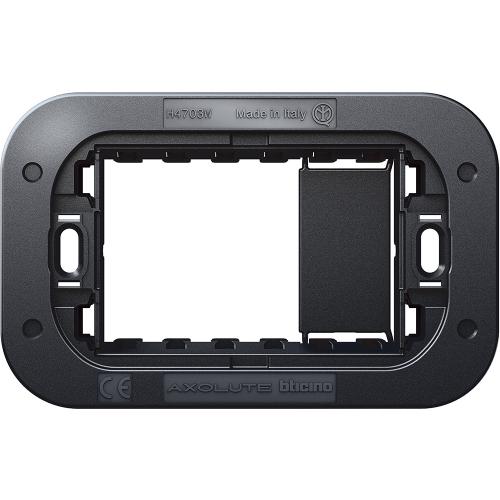 BTICINO - H4703W Support for AXOLUTE AIR cover plate - 3 modules and 2 modules - mounting with screws