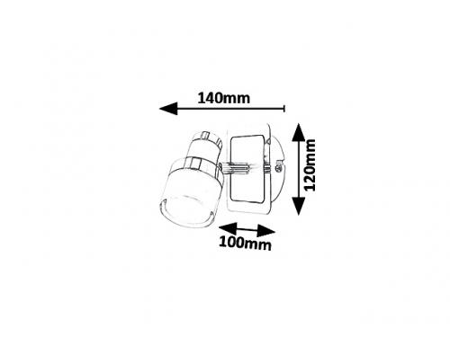 RABALUX - Спот за баня  HAROLD 5021 LED / 5W, 400lm, 4000K, IP44