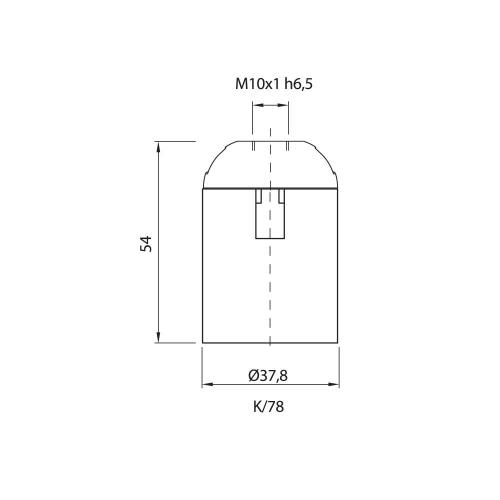 VIVALUX - Termoplastic lamp holder Е27 smooth T210° white  VIV002709