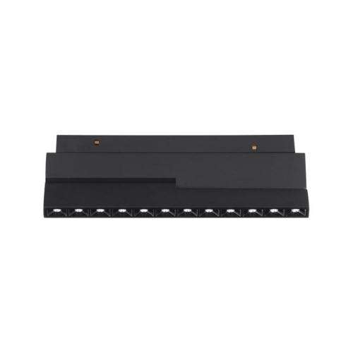 NOVA LUCE - Linear light for magnetic rail  9010120  ULTRA SLIM MAGNETIC ⚡ LED 12W ⚡ DC48V ⚡ 316Lm ⚡ Ra >90 ⚡ 3000K ✴ Black 