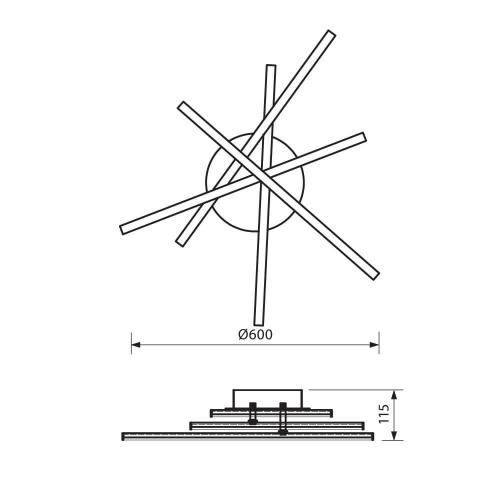 VIVALUX - LED осветително тяло за таван MATRIX LED - 35W - 4000K VIV004405
