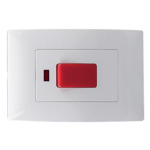 ELMARK - 26024 - DOUBLE POLE SWITCH 45A WHITE LECCE 