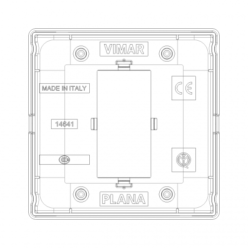 VIMAR - 14641.71 - Plate 1M metal Silver