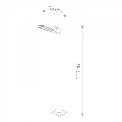 NOWODVORSKI - Външна лампа 10633 PATHWAY LED PRO 4000K • 1 х 60W • IP65