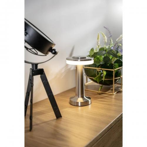 GTV Lighting - Настолна лампа MONUM INOX 3W 4000K - LB-MON3W-02-DEC