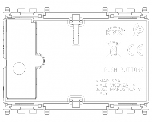 VIMAR - 6-button KNX control Flat 3M - 01585.AX