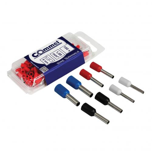 COmmel - Insulated cord end terminals 2.5 mm2 100 pcs Commel 365-804
