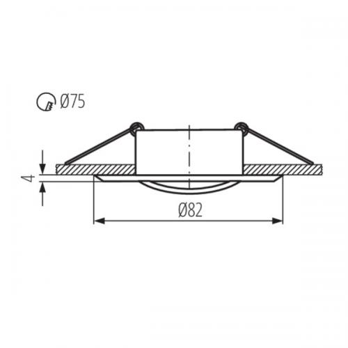 KANLUX - Downlight VIDI CTC-5515-C 50W 02781