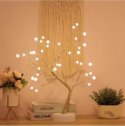 ACA LIGHTING - X1036152 ^ “TREE WITH BALL LIGHTS”, 36 LED LIGHTS WITH BATTERY (3xAA)/USB, WARM WHITE, IP20, 50cm