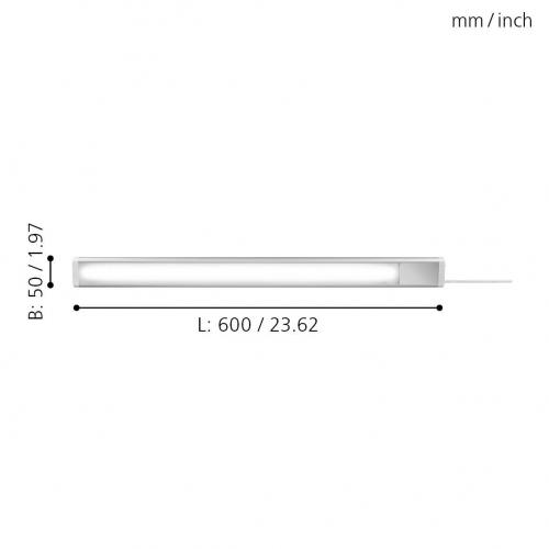 EGLO - лампа за монтиране под мебел 75497 REPILADO LED 10W, 1200lm, 4000K