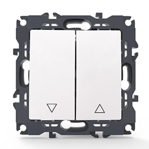 ACA LIGHTING - Двоен Бутон 10A за щори PRIME бял 1000112201