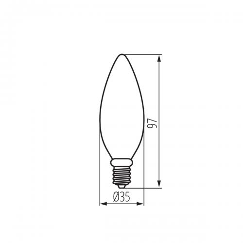 KANLUX - LED light source dimmable XLEDIM C35E14 5,9W-WW 2700K E14 - 35278