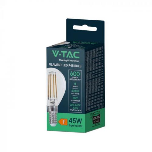 V-TAC LED Birne E14 6W – Kaltweiß 6000K, 350 Lumen, Spart Strom Wie Eine 40W Halogenlampe