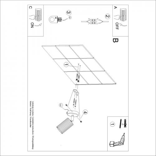 SOLLUX - White wall lamp KARBON with switch 10W GU10 SL.1541