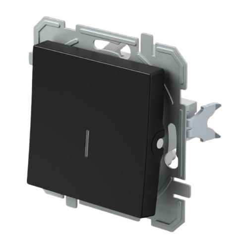 TEM - Еднополюсен ключ с индикация 10A черен Logiq SQ10BKINXO