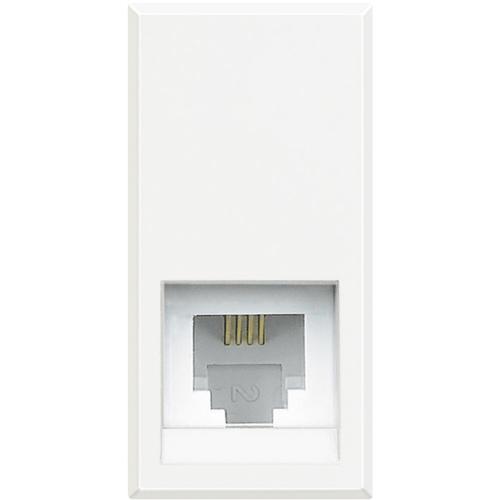 BTICINO - HD4258C11N RJ11 telephone connector - connection type K10 - white 