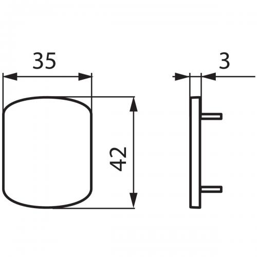 KANLUX - Крайна капачка за трифазна шина бяла TEAR PR-PLUG-WH - 22587