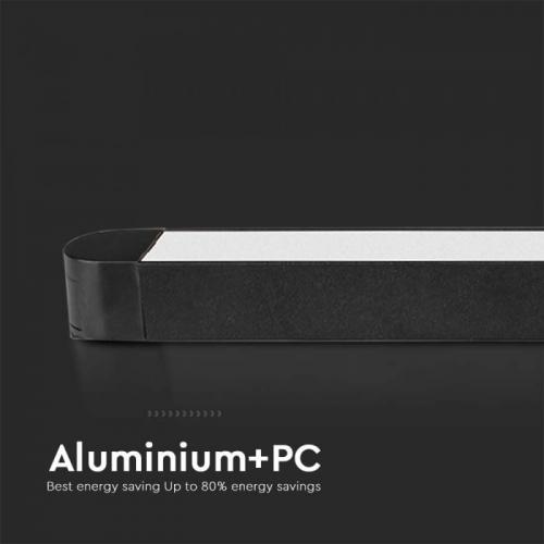 V-TAC - 22W LED Магнитен Линеен Осветител 3000K Черно Тяло SKU: 10249