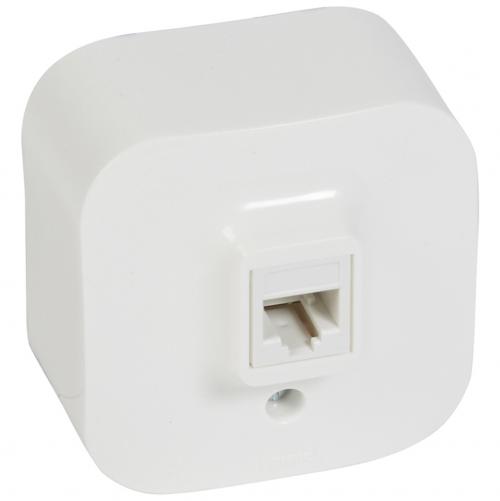 LEGRAND - 7 824 14 RJ 11 telephone socket Forix - surface mounting - IP2X - white