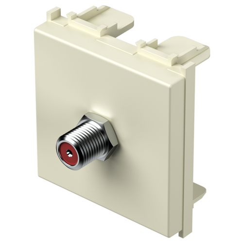 TEM - Розетка SAT индивидуална 0db 2M, цвят Крем гланц, Modul KM24IW