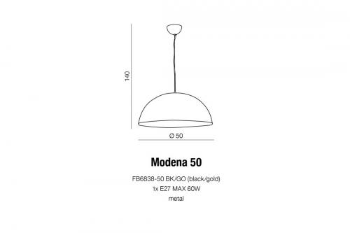 AZZARDO - Пендел MODENA 50  FB6838-50-WH-GO / AZ1398