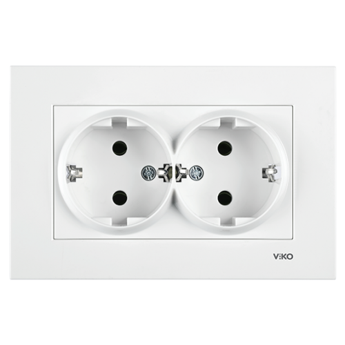 VIKO - 9096 0056 Double Socket 2P+E Viko Karre