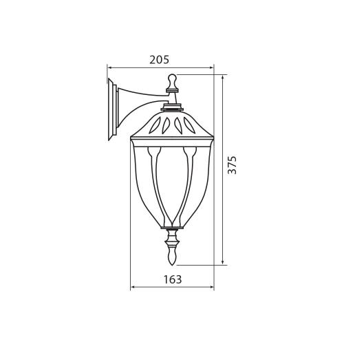 VIVALUX - Lantern TOSCA WD004/BK IP44  VIV004199 