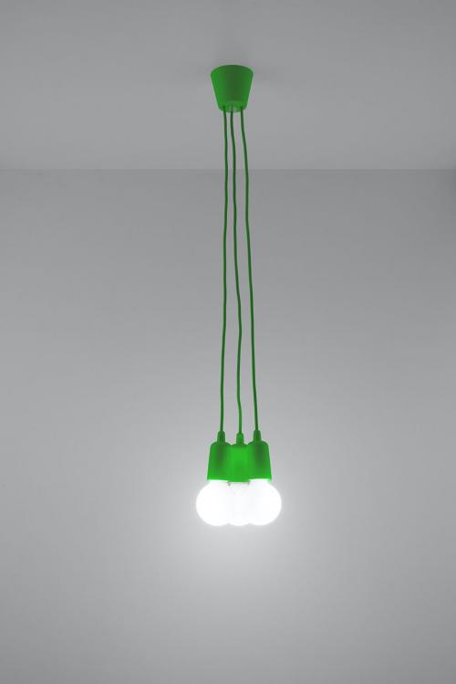 SOLLUX - pendant lamp DIEGO 3 green  SL.0582