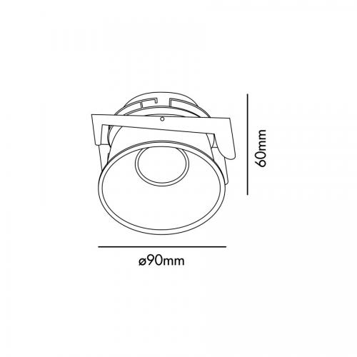 FARO - FRESH White downlight GU10 IP44 Ref.02200501