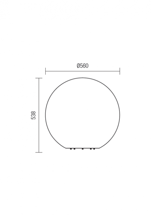 REDO GROUP - Градинска декоративна сфера BALOO 9971 CD 56CM E27 1X23W IP65 OPAL