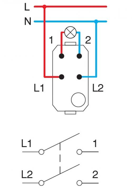 TEM - SP20PC 2-pole switch 16A, color Chrome, Edge