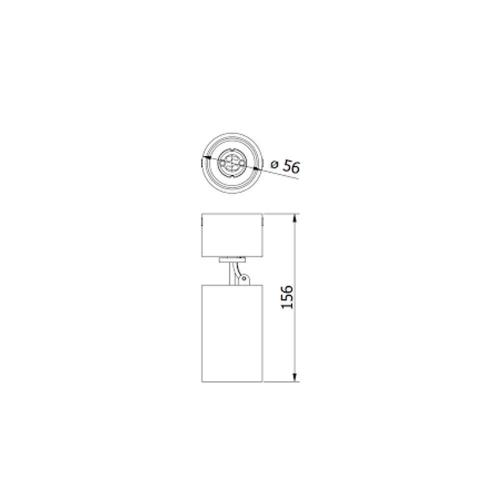 GTV Lighting - Мини Спот за открит монтаж бял  FARGO OS-FRG20W-10-MINI