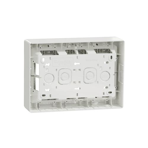 SCHNEIDER ELECTRIC - NU123420 Surface mounting box 3 rows x 2 modules, New Unica, antibacterial, white