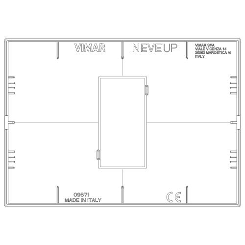 VIMAR - 09671.21 cover plate - 1 centered module matt silver color NEVE UP
