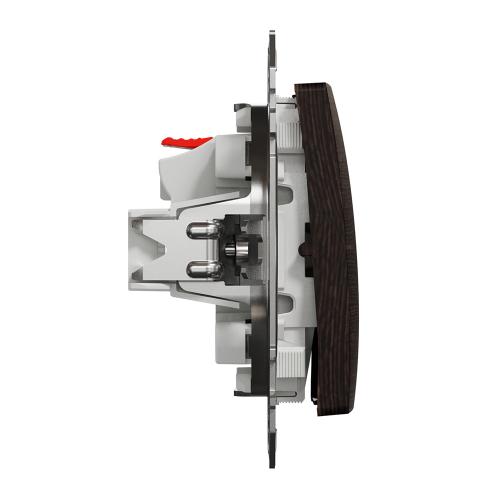 SCHNEIDER ELECTRIC - SDD181111 Sedna Design & Elements - 1pole push button - 10AX 250V without frame wenge