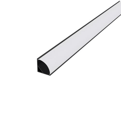 ACA LIGHTING - CORN Black profile with opal diffuser 2m P161U100MB