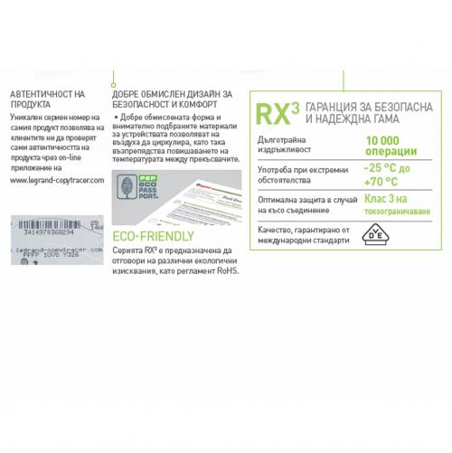 LEGRAND - Автоматичен прекъсвач RX3 3P 25A крива С 6kA 419237