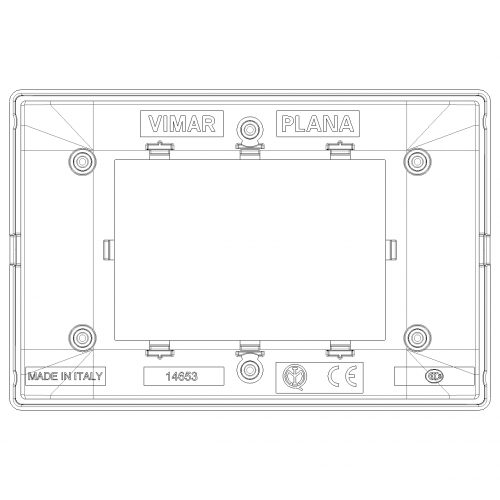 VIMAR - 14653.71 - Plate 3M metal Silver