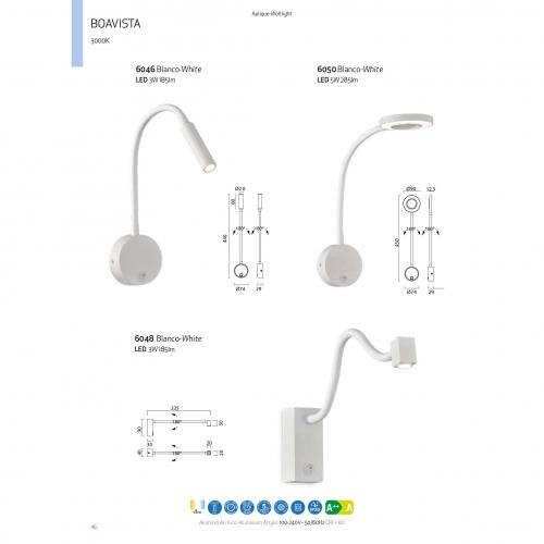 MANTRA - Аплик 6046 Matt White 3W 3000K 185lm BOAVISTA