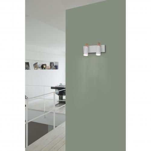 FARO - LAO LED White and copper wall lamp 2L Ref.29034