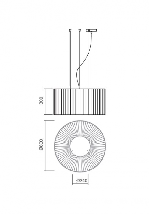 REDO GROUP - pendant luminaire   ROLLER  ROS60PG  SU 3X42W E27 PONGE