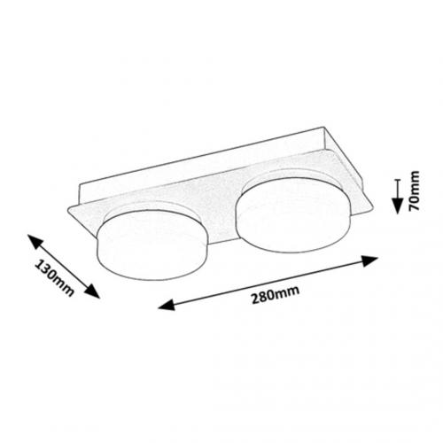 RABALUX - Плафон за баня ATTICHUS 75002 LED 11W 1200lm 4000K  IP44